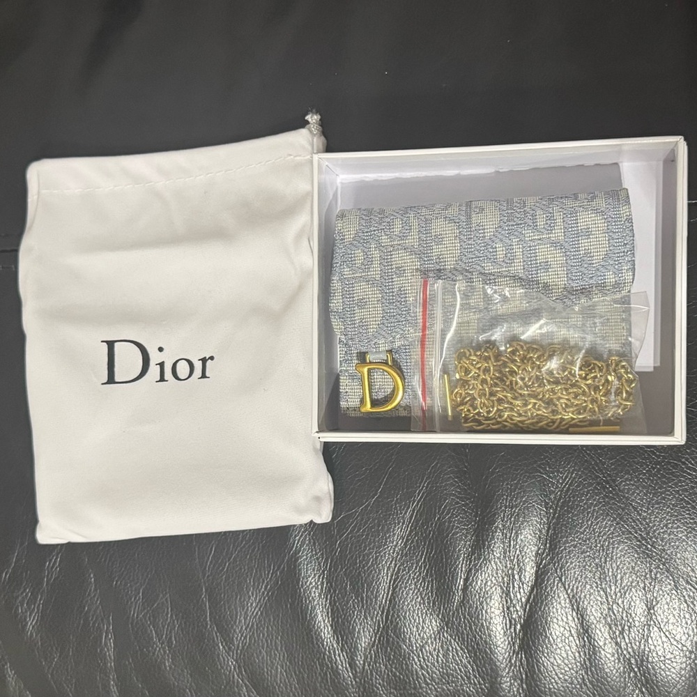 Dior Patterned Blue and Gold Set